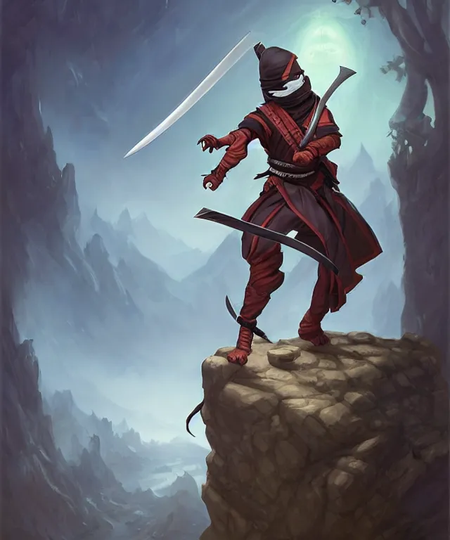 anthropomorphic cheems ninja, ninja outfit, holding a | Stable ...