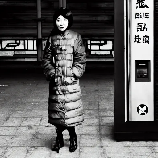 Image similar to a chinese woman at a gas station, source engine, half life 2, portal 2, gmod, portrait, fashion photography, by david bailey, mario testino, davide sorrenti