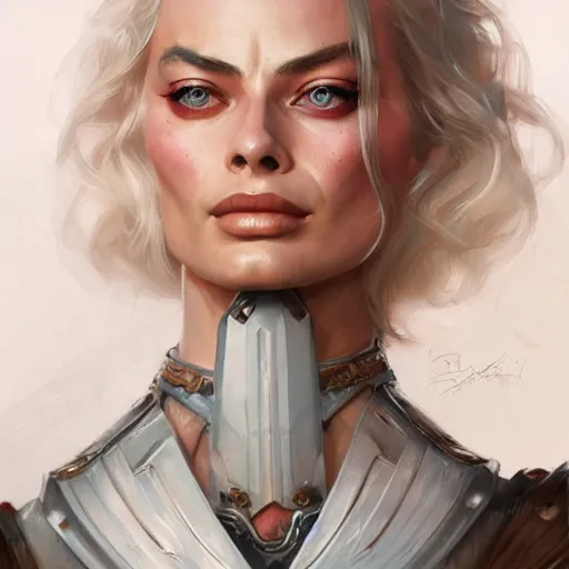 Image similar to margot robbie, d & d, fantasy, portrait, highly detailed, digital painting, trending on artstation, concept art, sharp focus, illustration, art by artgerm and greg rutkowski and magali villeneuve