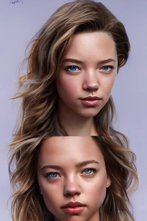 Image similar to sydney sweeney in the style of stefan kostic, realistic, full body, sharp focus, 8 k high definition, insanely detailed, intricate, elegant, art by stanley lau and artgerm