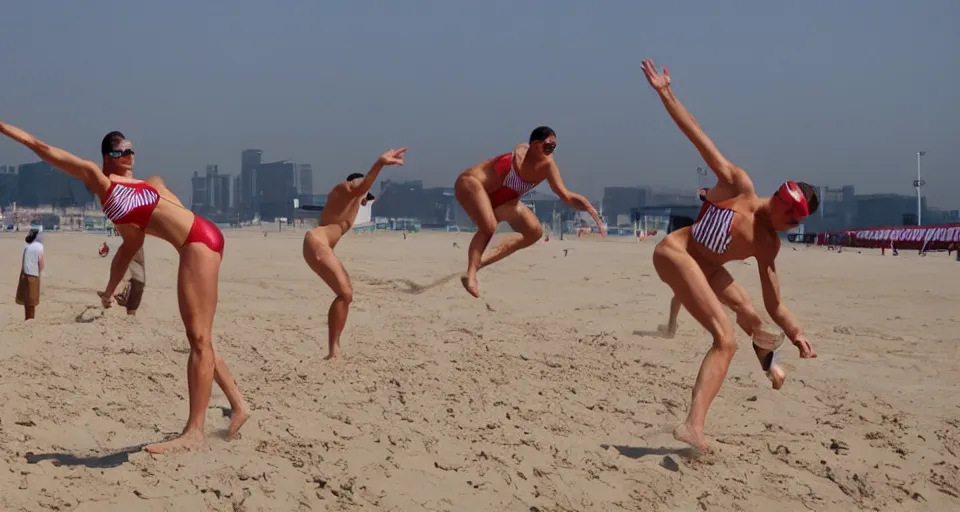 Prompt: olympic swimming in sand, extremely coherent