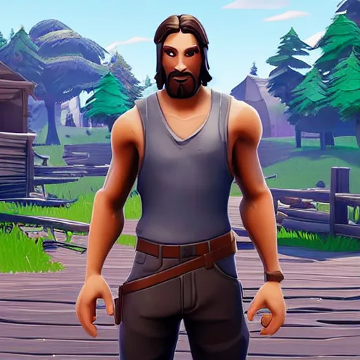 Image similar to “ Jesus Fortnite skin, gameplay footage”