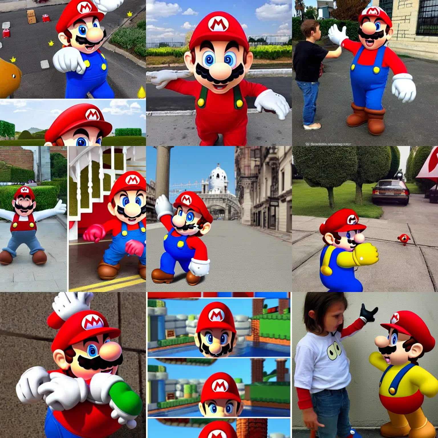 Image similar to super mario in real life