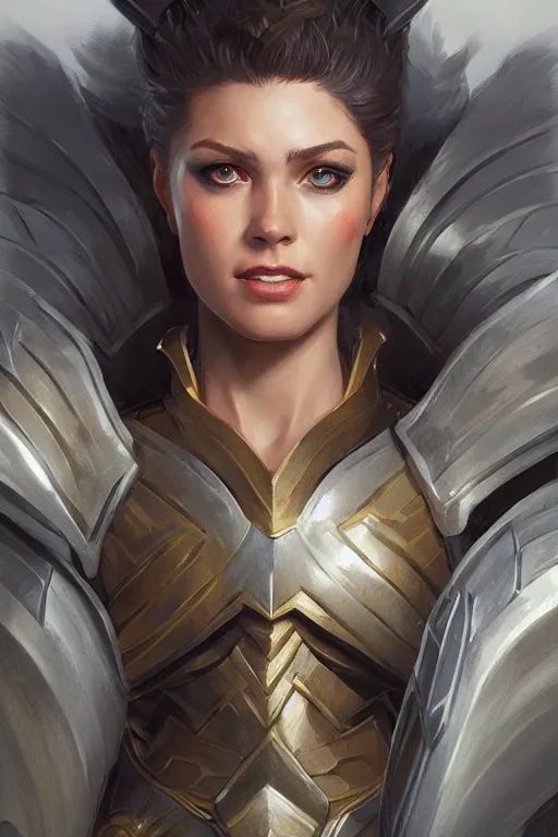 Image similar to amazon valkyrie athena, d & d, fantasy, portrait, highly detailed, headshot, digital painting, trending on artstation, concept art, sharp focus, illustration, art by artgerm and greg rutkowski and magali villeneuve