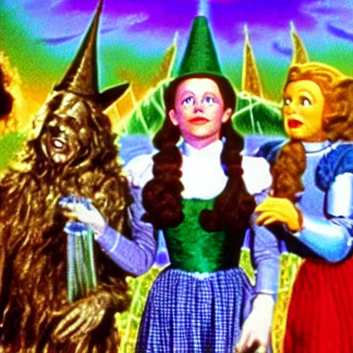 Prompt: The wizard of Oz, psychedelic