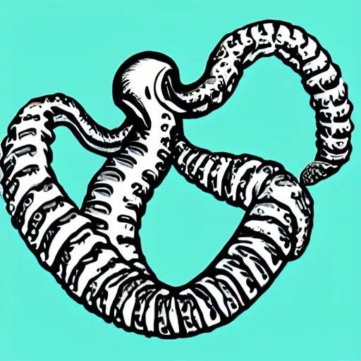 Image similar to an iphone emoji of a tentacle beast