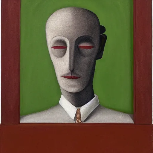 Prompt: a portrait of a character by Gertrude Abercrombie