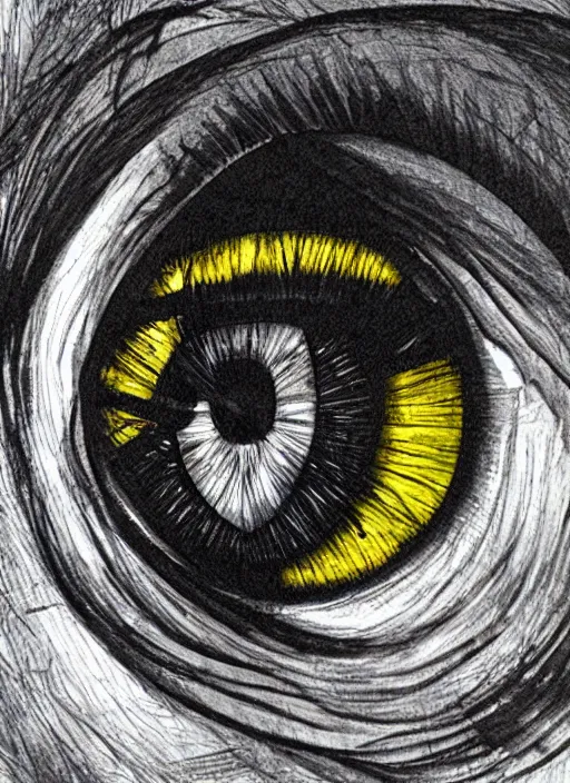 Prompt: portrait of a stunningly beautiful eye, divided by 0