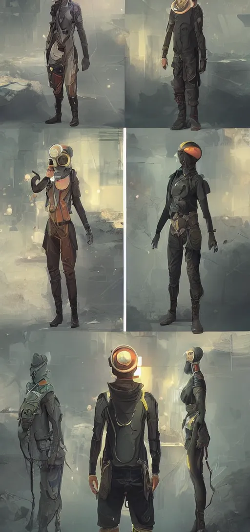 Image similar to solarpunk human character design concept art, cgsociety, artstration