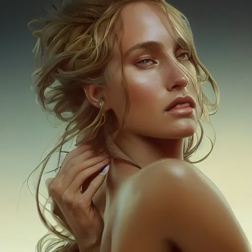 Prompt: Maya Stepper , intricate, elegant, highly detailed, digital painting, artstation, concept art, smooth, sharp focus, illustration, art by artgerm and greg rutkowski and alphonse mucha