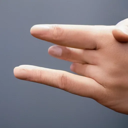 Image similar to a hand that has one extra finger