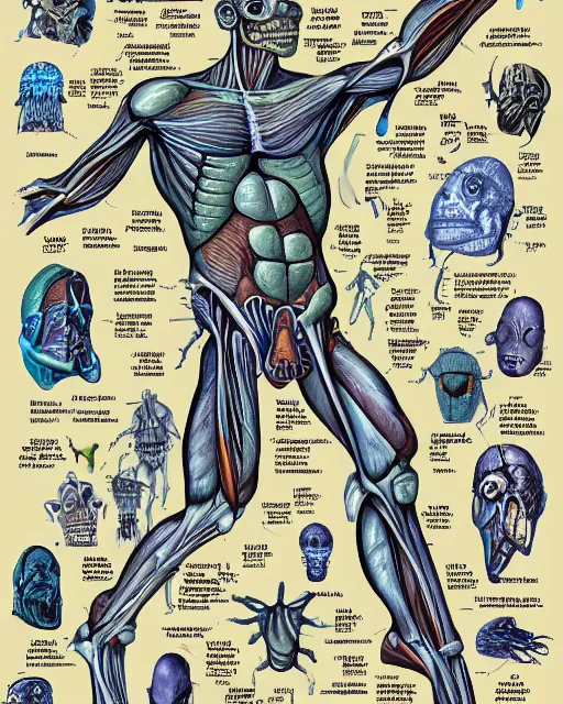 Image similar to anatomy of aliens book page