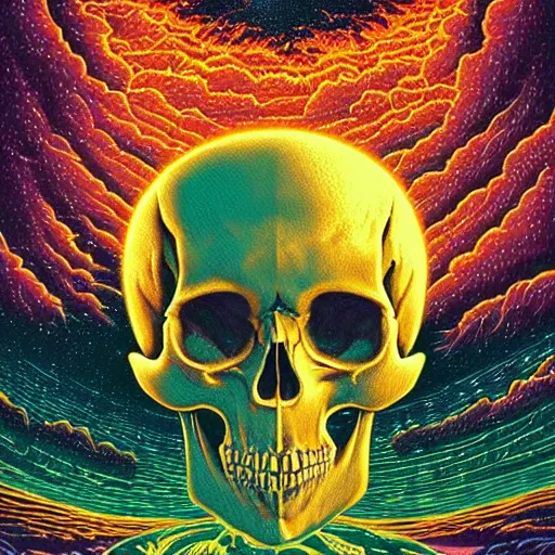 Image similar to ngc 3132 melting mysterious skull landscape by Casey Weldon, dan mumford 8k ultra high definition, upscaled, perfect composition , golden ratio, edge of the world, image credit nasa nat geo