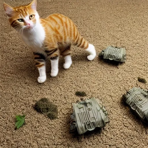 Image similar to cats going to war over catnip prices