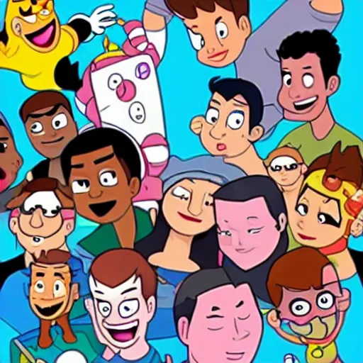 Image similar to Cartoon Network cast making selfie