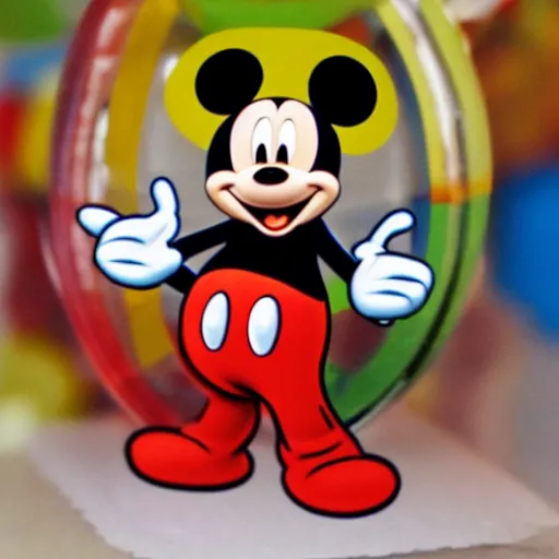 Image similar to mickey mouse as a haribo gummy bear,