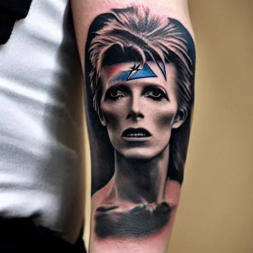 Image similar to tattoo of david bowie