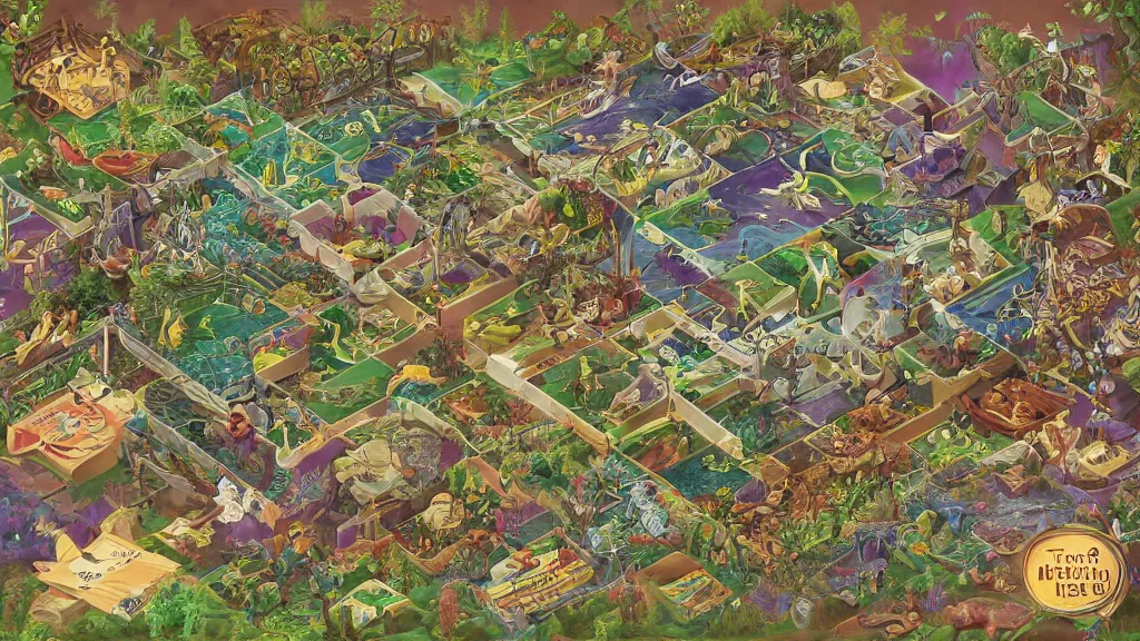 Prompt: tonalism histological murder isometric puzzle game, intricate design murder
