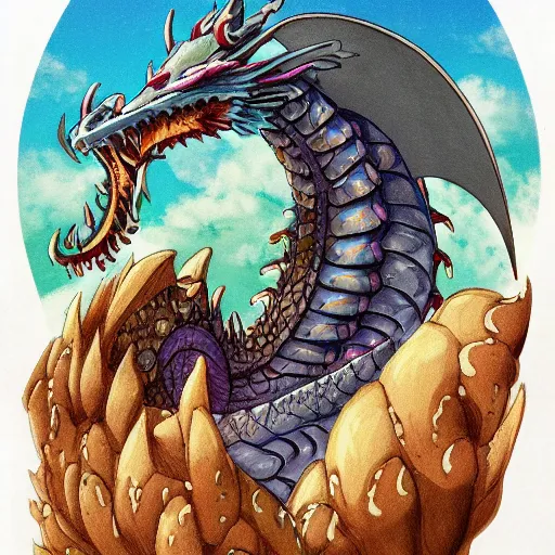 Image similar to ornate dragon, Studio Ghibli