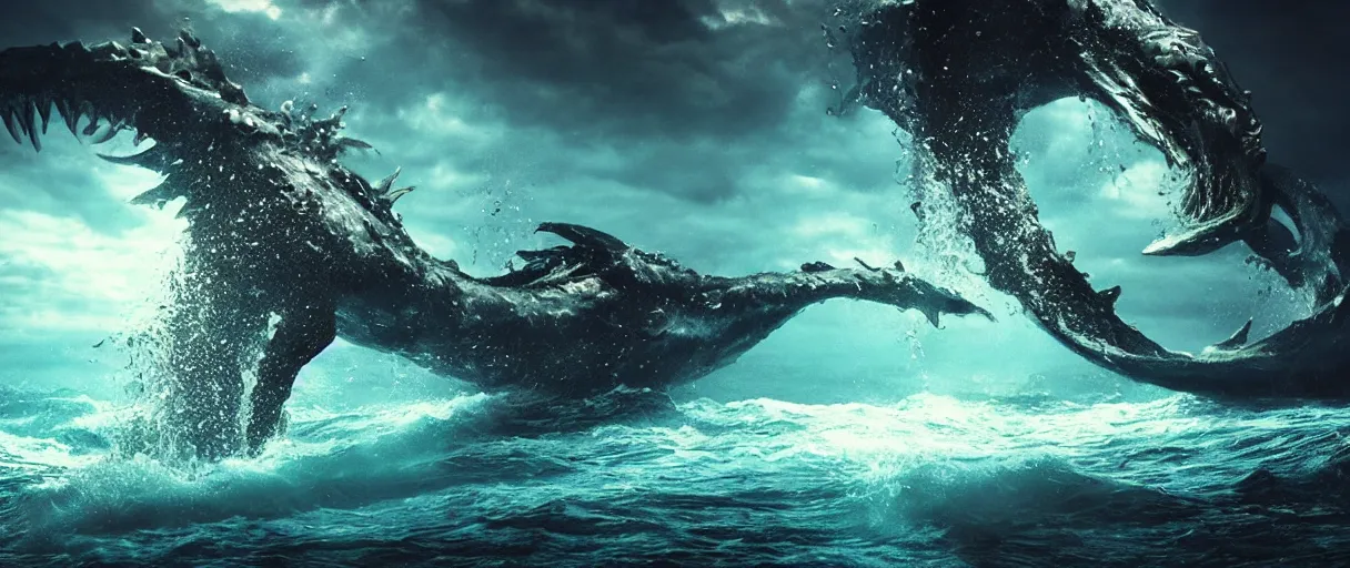 Image similar to ocean monster dramatic lighting cinematic extremely high detail foto realistic cinematic lighting post processed