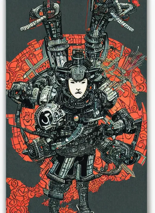 Image similar to cybernetic samurai by Yuko Shimizu