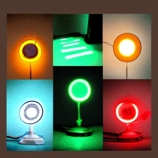 Image similar to tiny retro futuristic movie prop with led lights