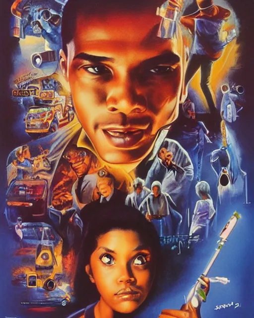 Image similar to steve lacy, airbrush, drew struzan illustration art, key art, movie poster