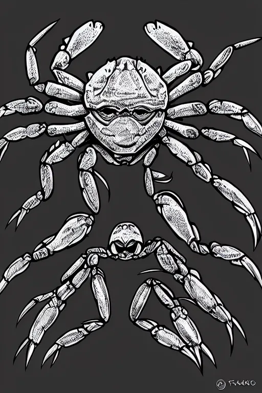 Image similar to crab humanoid figure warrior, symmetrical, highly detailed, digital art, needles, sharp focus, trending on art station, kentaro miura manga art style