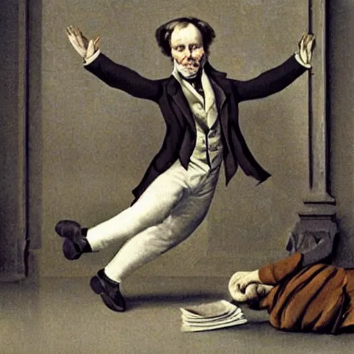 Prompt: Charles Darwin break dancing