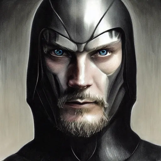 Image similar to Portrait of Travis Fimmel as a sith lord from star wars, full body image, artwork by artgerm, Luminism, Behance HD, medievil spear, broad sword, D&D, extraordinary phenomenon, fantasy, intricately detailed, elegant, digital painting, smooth, sharp focus, art by Greg Rutkowski, art by Ruth Asawa, art by Stephan Martiniere, art by Ted Nasmith, art by H.R. Giger