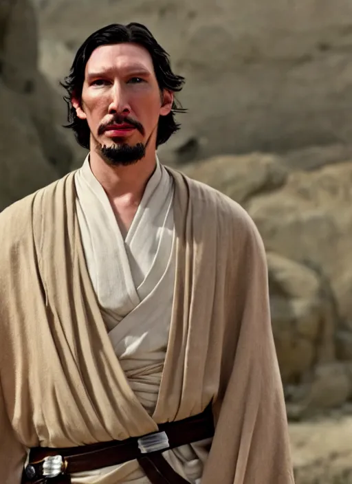 Image similar to adam driver as obi wan kenobi