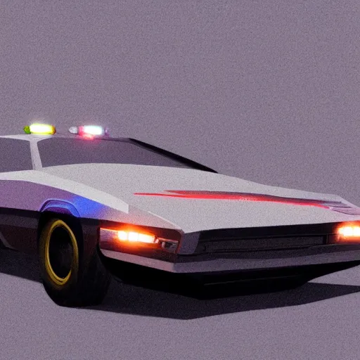 Image similar to Police Spinner, Blade Runner Car, concept art, 2049, illustration by George Hull Design, 8k