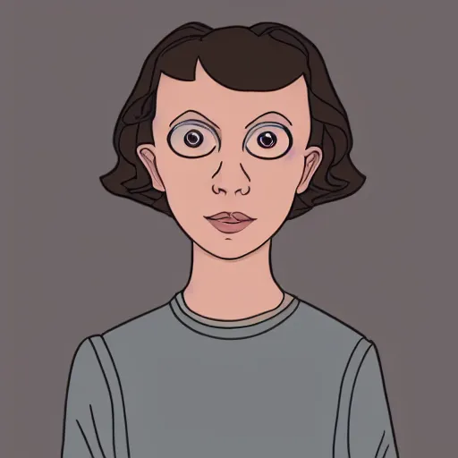 Prompt: a detailed portrait of millie bobby brown in the style of rebecca sugar , 8k, ornate, intricate