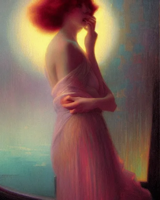 Image similar to a weary woman, mysterious, intricate, concept art, smooth, sharp focus, illustration, by delphin enjolras,