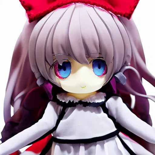 Prompt: cute fumo plush of a girl who got away with murder, menacing girl