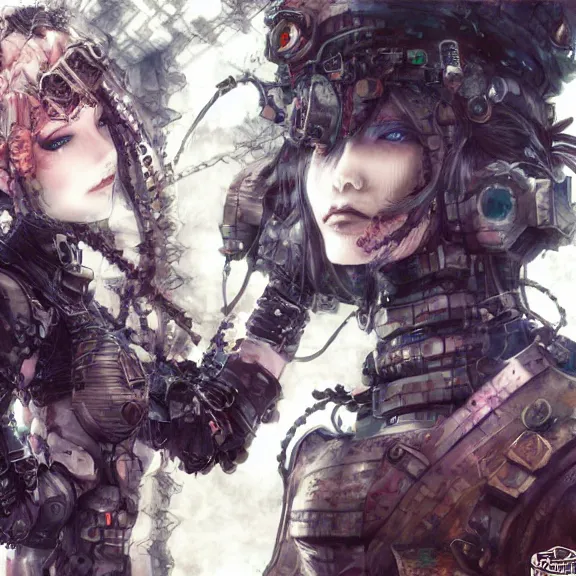 Image similar to cybergoth, tankoban, 4 k, tone mapping, akihiko yoshida, james jean andrei riabovitchev marc simonetti, yoshitaka amano, long hair, curly, h. hydrochaeri