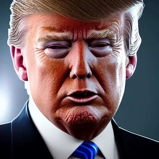 Image similar to a closeup shot of donald trump, dramatic lighting, cinematic, extremly high detail, photorealistic, cinematic lighting, artstation