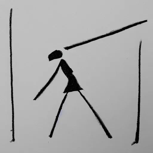 Prompt: a napkin drawing of a stick figure