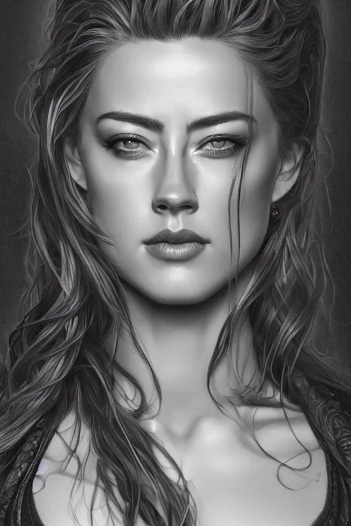 Image similar to muscled Amber Heard as a ruggedly handsome hero, intricate, elegant, highly detailed, centered, digital painting, artstation, concept art, smooth, sharp focus, illustration, art by artgerm and donato giancola and Joseph Christian Leyendecker, Ross Tran, WLOP