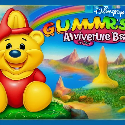 Image similar to photorealistic disney's adventures of the gummi bears, award winning photo, 4 k