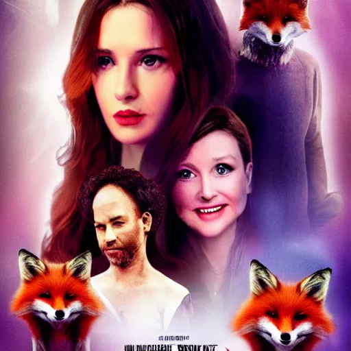 Prompt: movie poster for movie about foxes