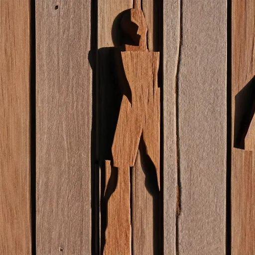 Image similar to a man made as wood