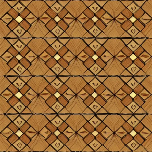 Image similar to digital hand painted wood tiles texture with perfect details, symmetry, digital art