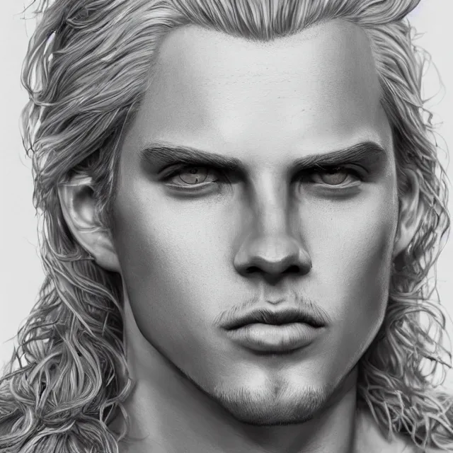 Image similar to studio portrait graceful, masculine rhagar targaryen young ultrafine hyperrealistic detailed face intricate linework, sharp focus, bright colors, matte, octopath traveler, final fantasy, unreal engine highly rendered, global illumination, radiant light, intricate environment