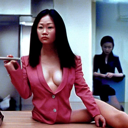 Prompt: Thai women in American Psycho (1999)