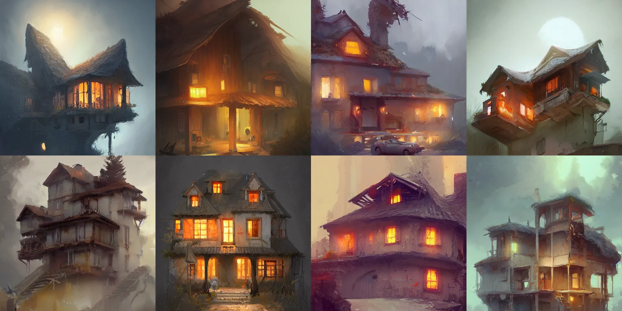 Prompt: house made from the fruit of the orange, digital art, concept art, by greg rutkowski, loish, trending on artstation