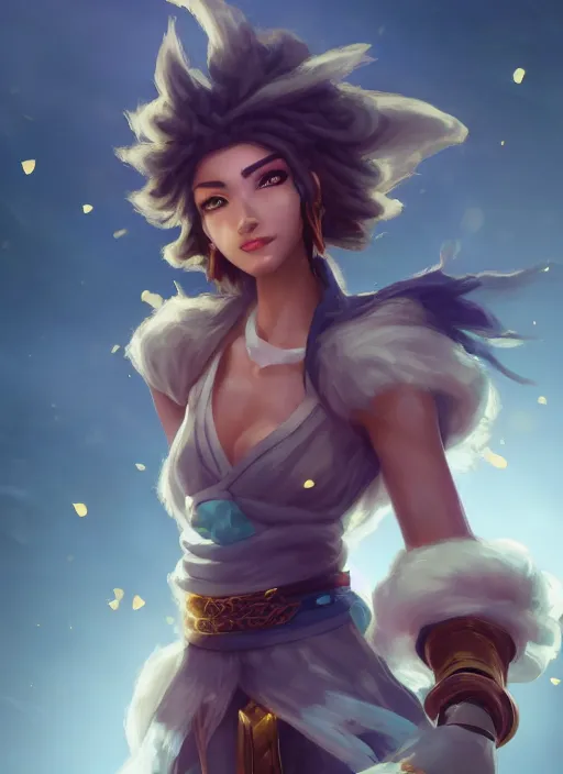 Image similar to taliyah, from league of legends, au naturel, meztelen, fighting, termeszetes, hyper detailed, digital art, trending in artstation, cinematic lighting, studio quality, smooth render, unreal engine 5 rendered, octane rendered, art style by klimt and nixeu and ian sprigger and wlop and krenz cushart