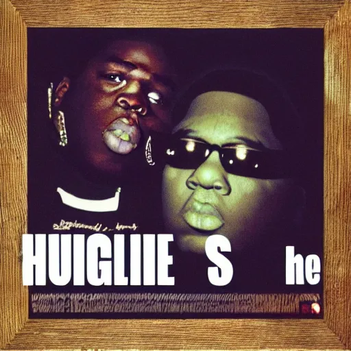 Image similar to Biggie Smalls and Stuart Little, high quality photo, hip hop album cover