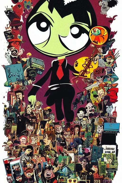 Image similar to the cover of a new goosebumps book, in the style of jamie hewlett, detailed, aesthetic,