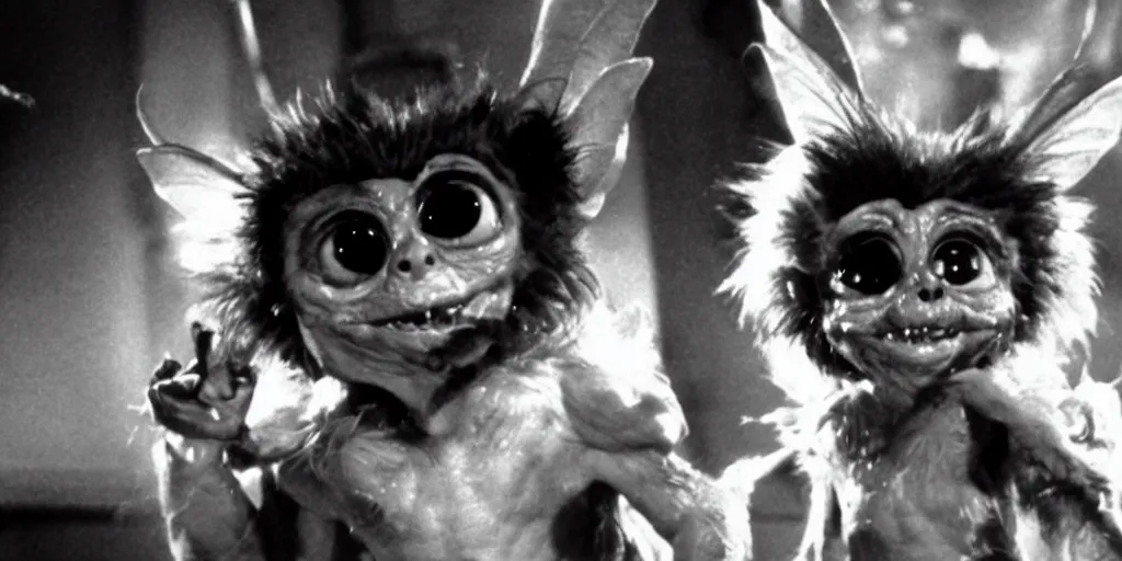 Image similar to frame from gremlins but they are so high